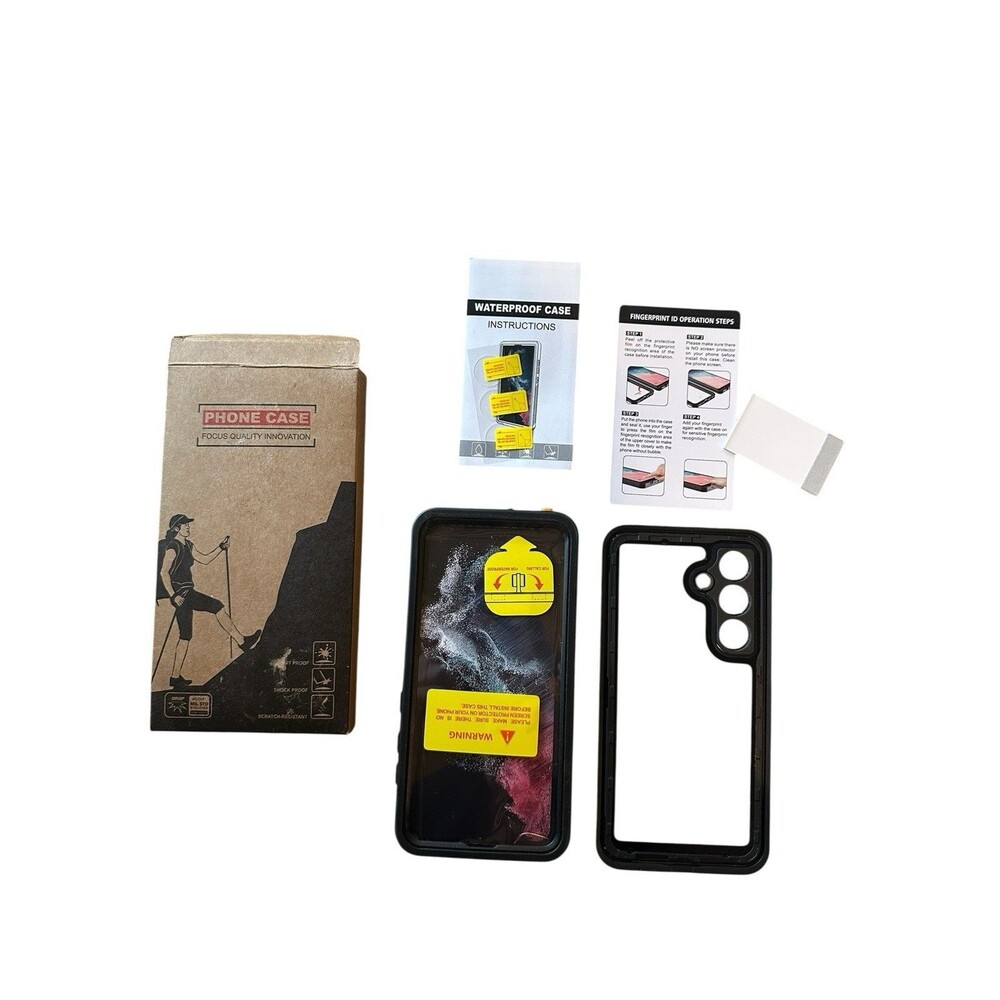Temdan Samsung Galaxy S25 5G 6.2" Black Case Waterproof Built in Screen Protect - Picture 4 of 12